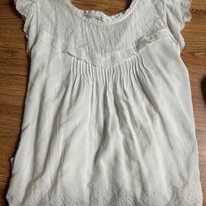 Torrid White Eyelet Blouse